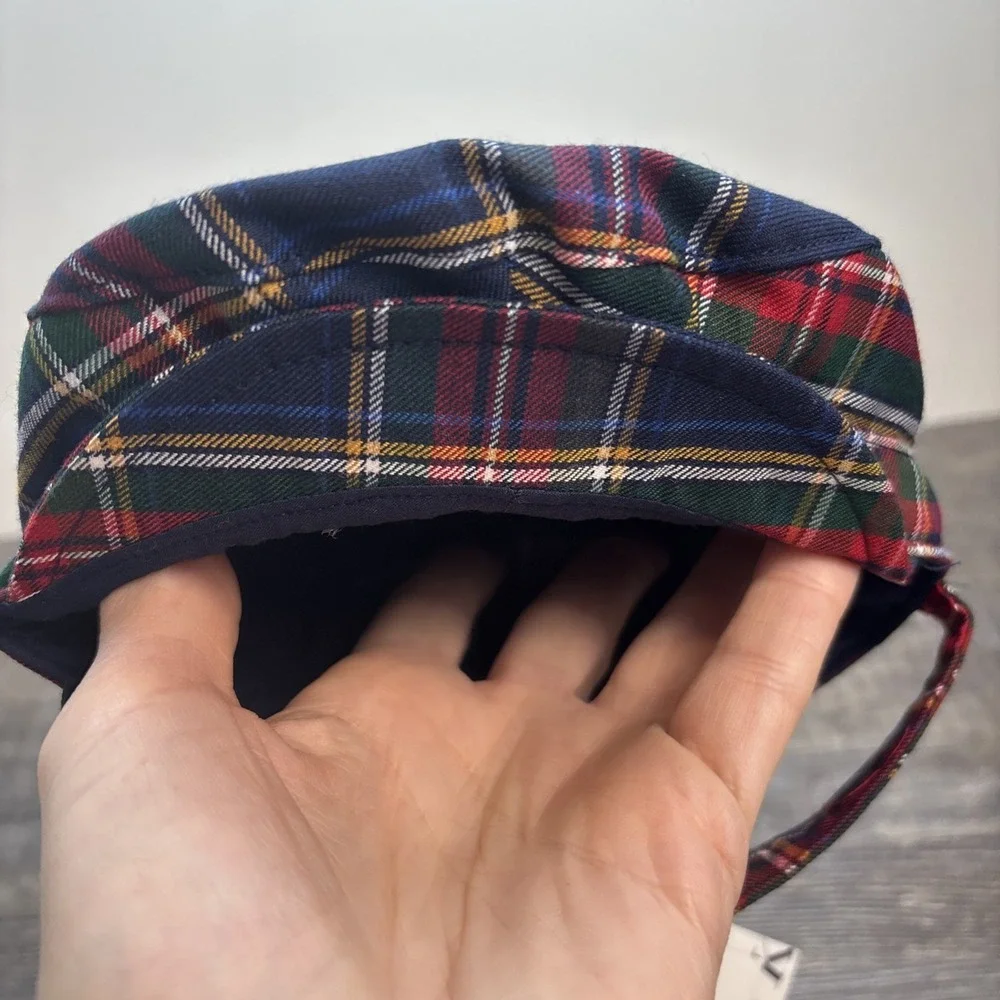 Janie and Jack 0-3 Months Plaid Cap‎ NEW